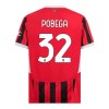 Camiseta de fútbol AC Milan Pobega 32 Primera Equipación 2024-25 - Hombre